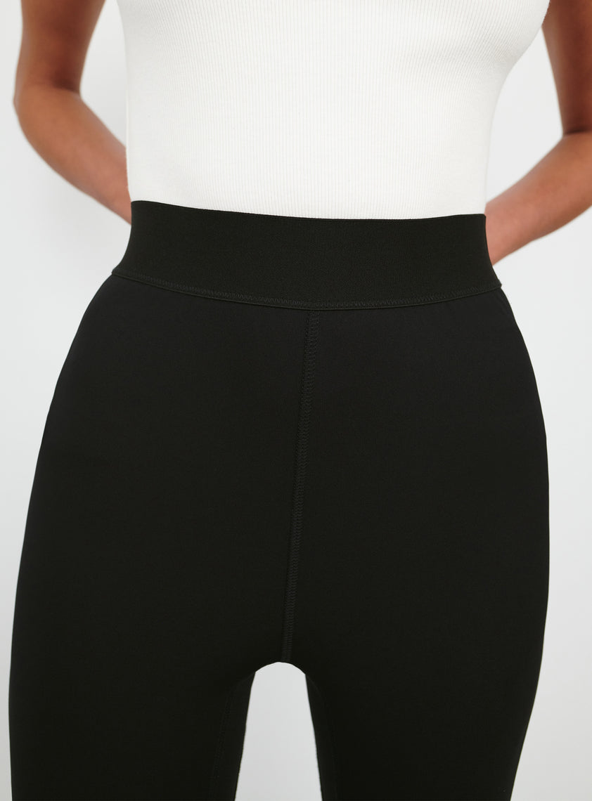 Opaque Front Zip Legging
